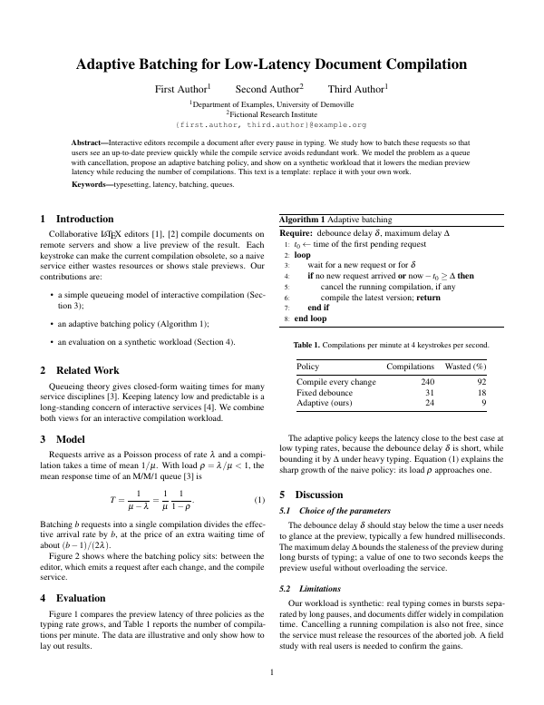 First page of the “Two-column article” template