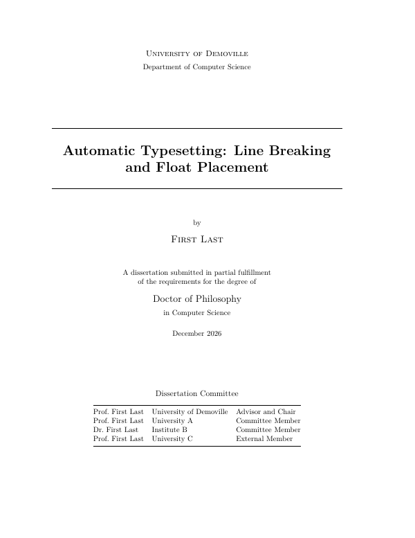 First page of the “PhD thesis” template